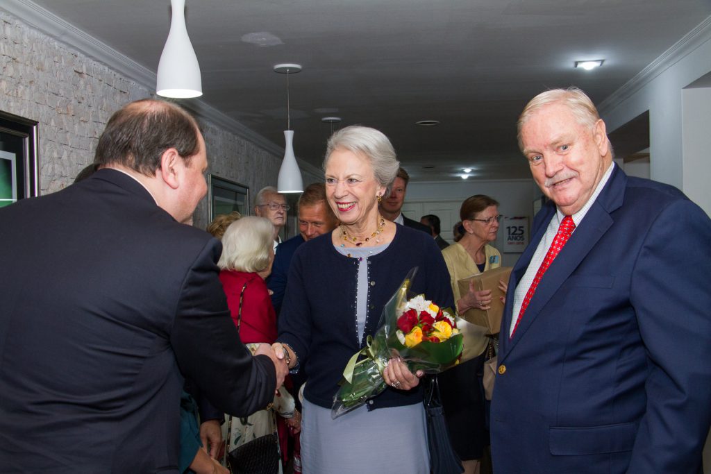 recepção no almoço na visita da Princesa Benedikte da Dinamarca no Brasil